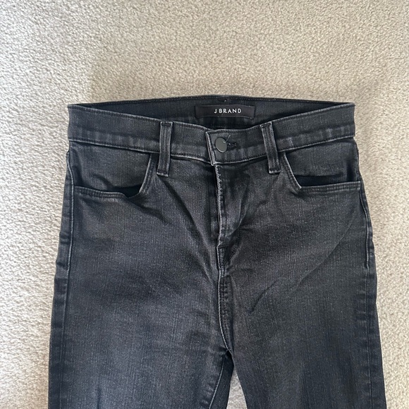 J Brand Black Distressed Cigarette Leg Denim - Sz 26 - Picture 3 of 11